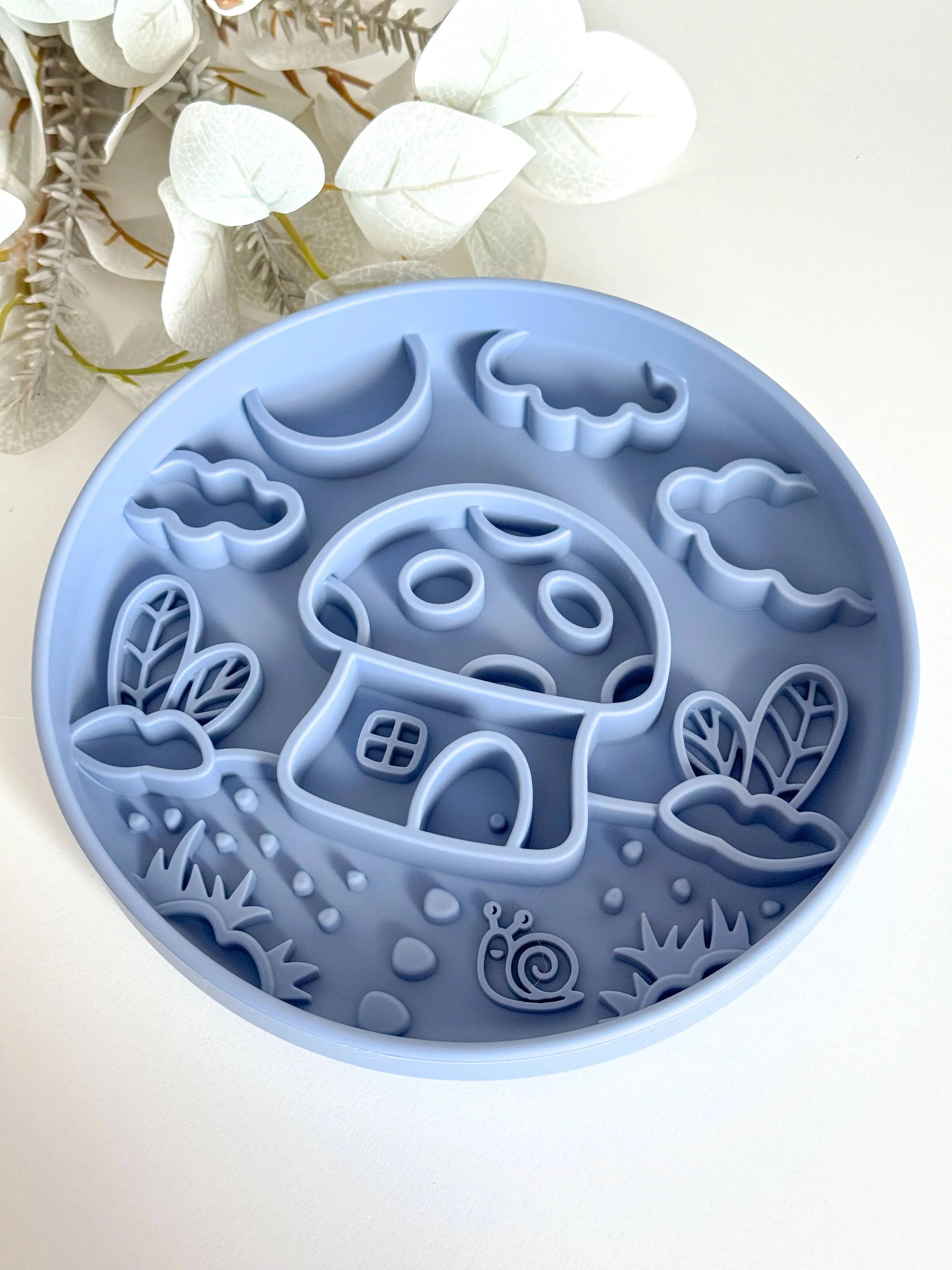 Gamelle lente dit "anti-glouton" en silicone pour chien avec tapis antidérapant - Pattes d'amour