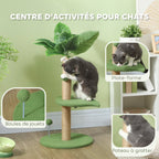 Arbre à chat arbre à grimper pour chat hauteur 83 cm avec griffoir en jute, balles jouets, plates-formes en peluche Aosom