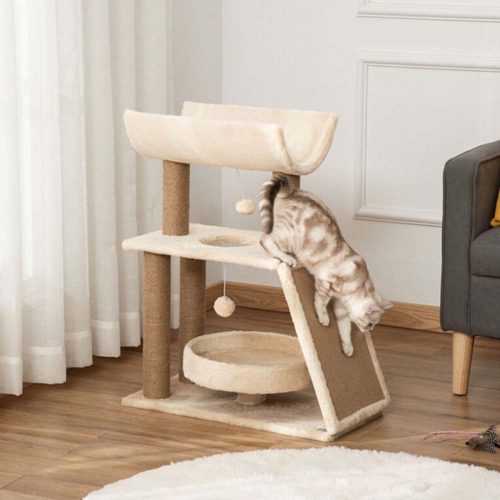 Škrabadlo pre mačky, béžové Timelesstools