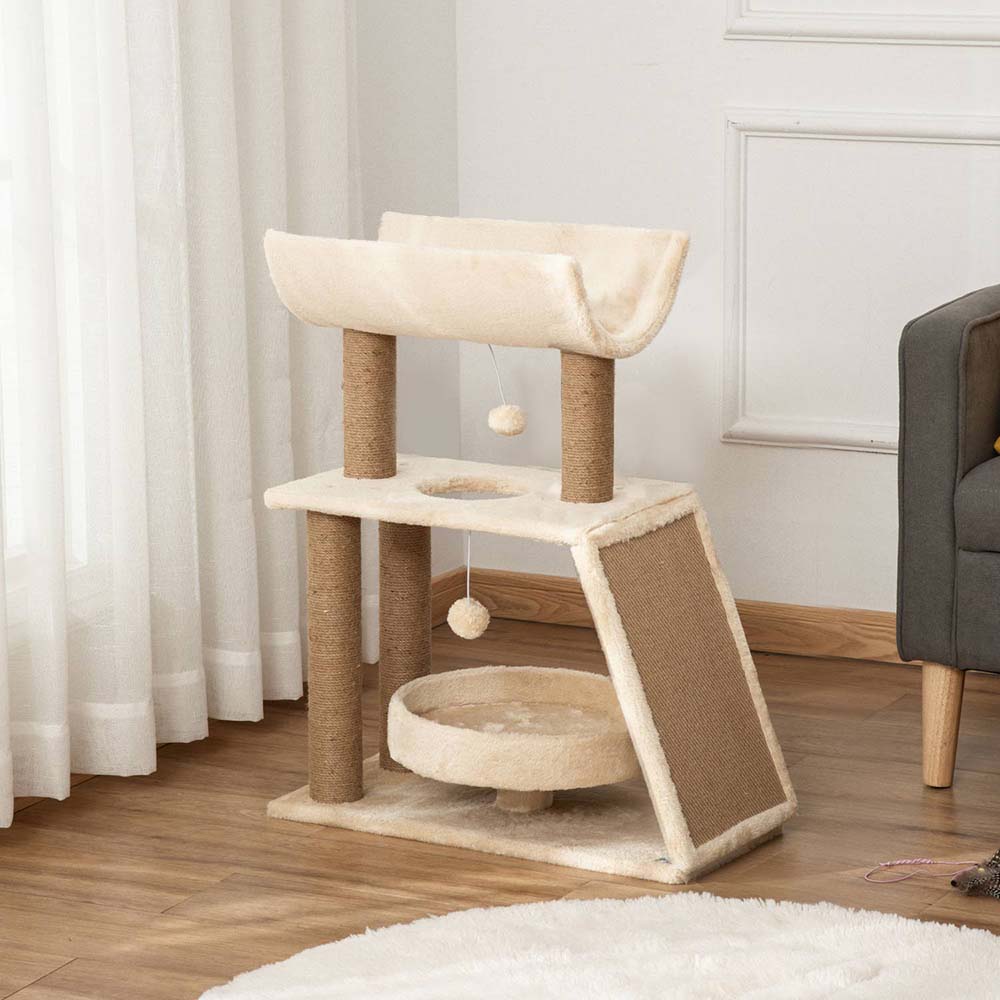 Škrabadlo pre mačky, béžové Timelesstools